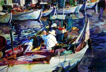 Paysage du quai œuvres - yxf0232d impressionnisme paysage marin marine